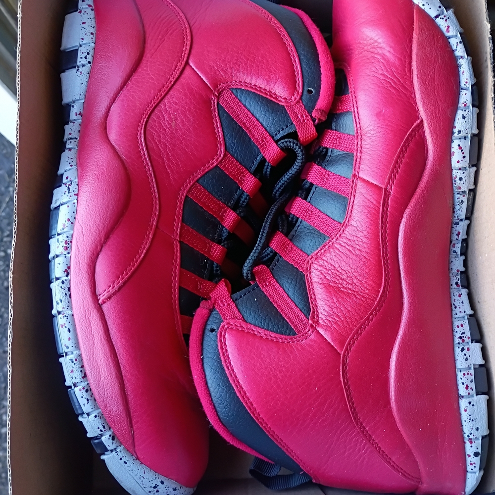 Jordan Red and Black Sneakers